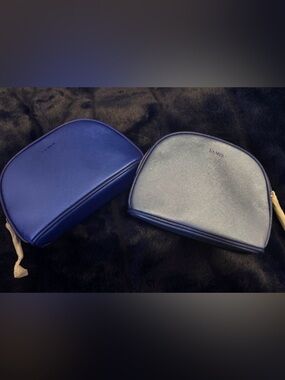 La Mer Two-Tone Blue Cosmetic Pouches